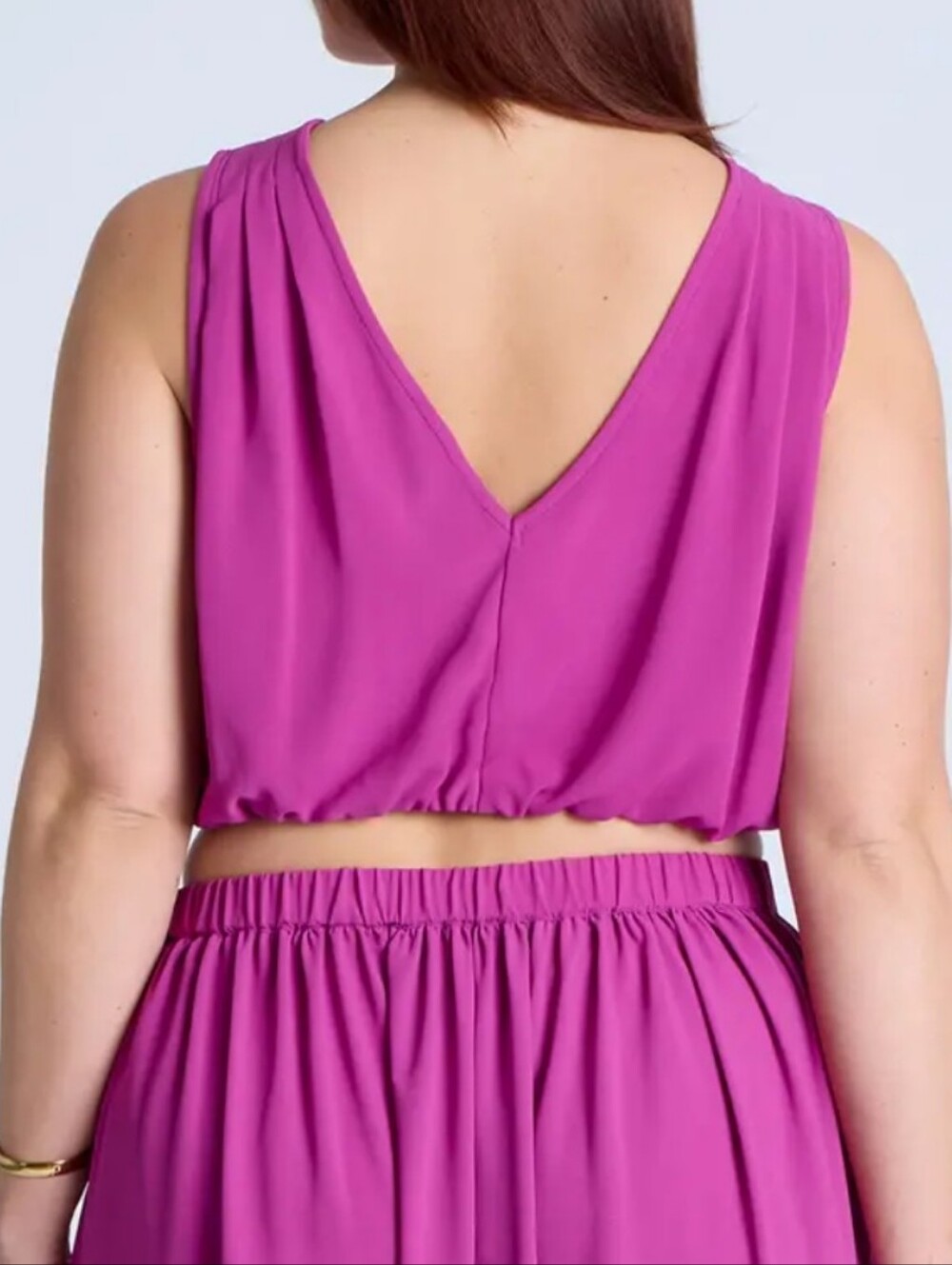 Eloquii Magenta/Purple Two-Piece Skirt Set - Picture 2 of 5